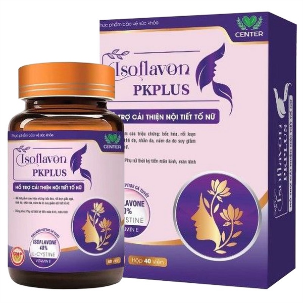 Isoflavon PK Plus (Hỗ trợ cải thiện nội tiết tố nữ) (Lọ 40 viên) - Fusi/Center
