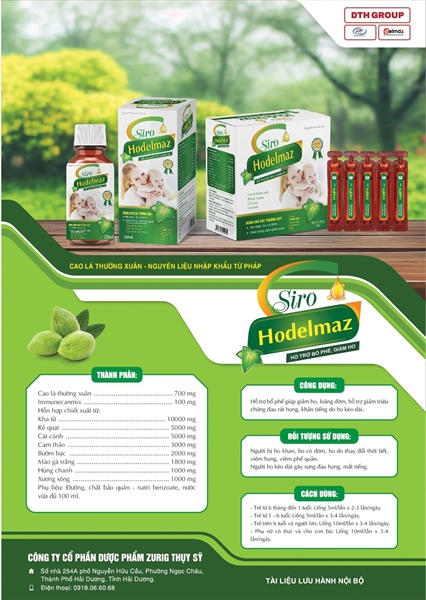 Siro ho Delmaz trắng 125ml - Denmark/Zurig