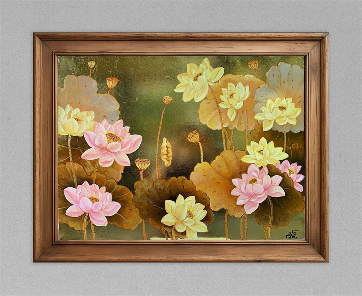 Sen dát vàng - Hà tranh - 60x80 cm