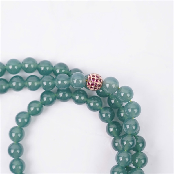 Chuỗi lam băng khởi Gang Gua 98 hạt 8.01-7.87mm (352636) KG+