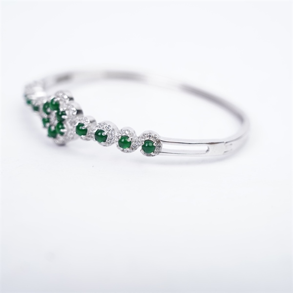 Kiềng bạc đính cẩm Gua KG+