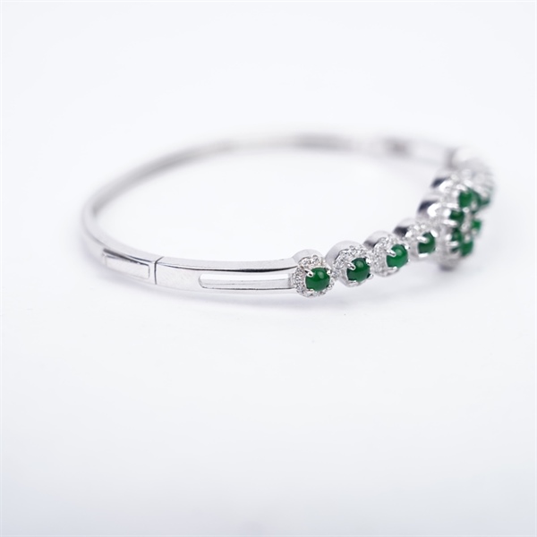 Kiềng bạc đính cẩm Gua KG+