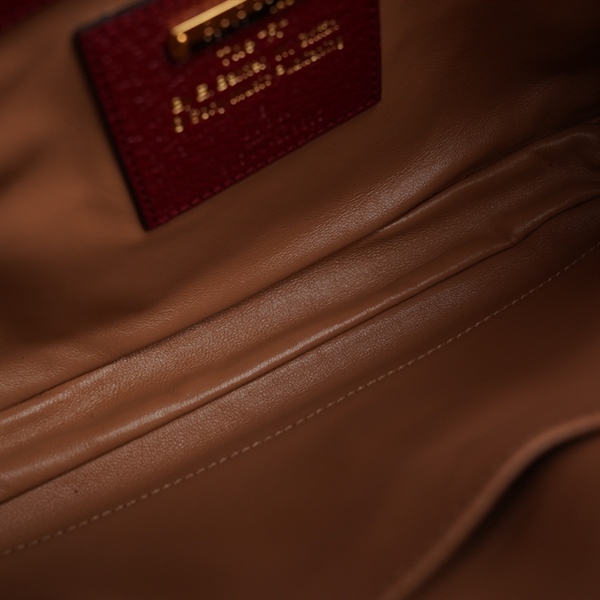 Túi GG Jackie 1961 nude viền đỏ in chữ (636706-213317) sz27 (HT)+