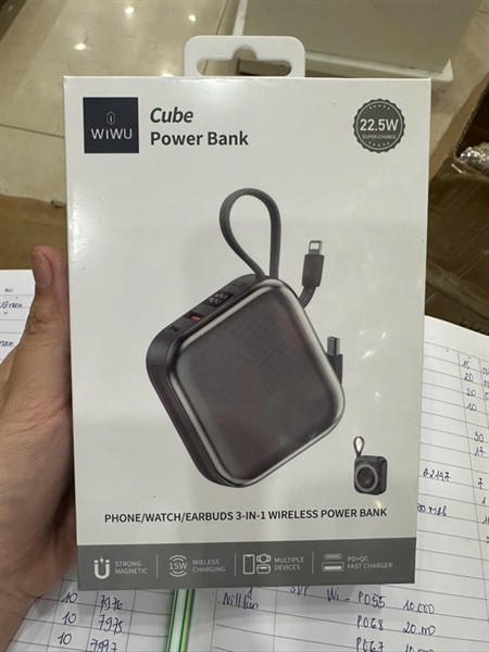 Sạc dự phòng WIWU Cube 22.5W P055/P018 10.000mAh