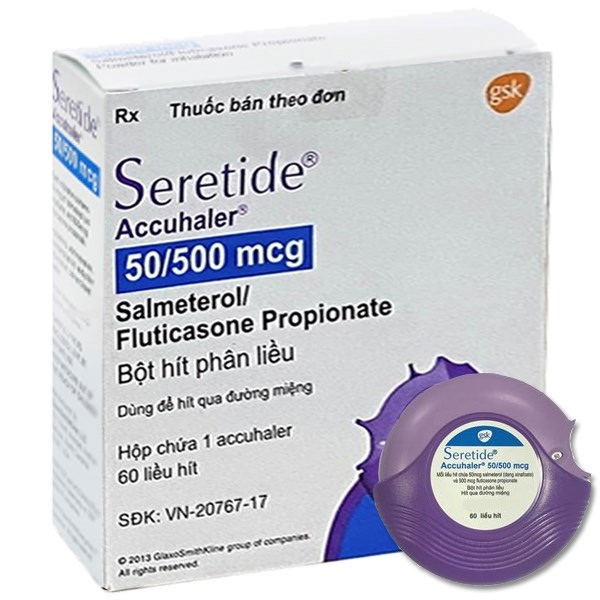 Seretide Accuhaler 50/500mcg (Lọ*60liều xịt) - Glaxo