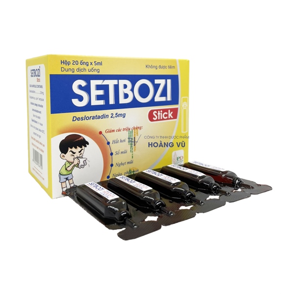 SETBOZI (Desloratadin 2,5mg) (K84H*4vỉ*5ống*5ml) - Phương Đông