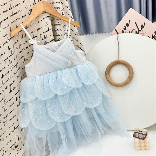Đầm công chúa 2706 Xanh tiên cá