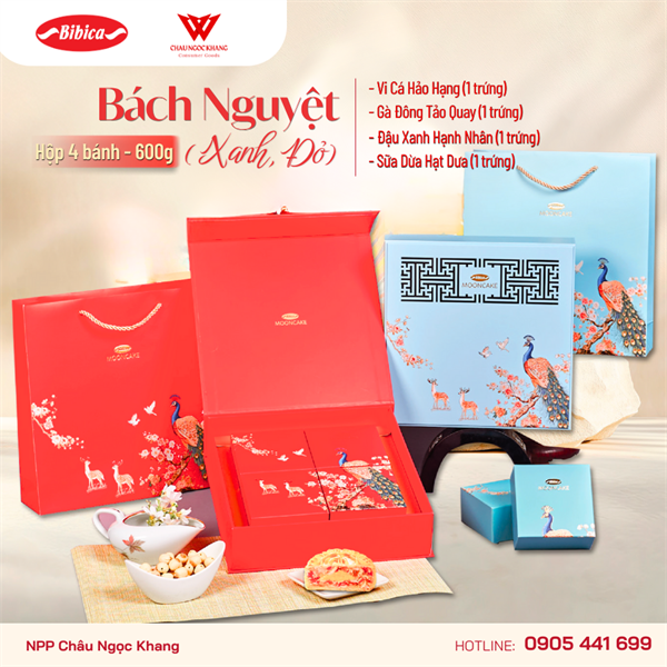 Bánh trung thu cao cấp Bách Nguyệt Đỏ