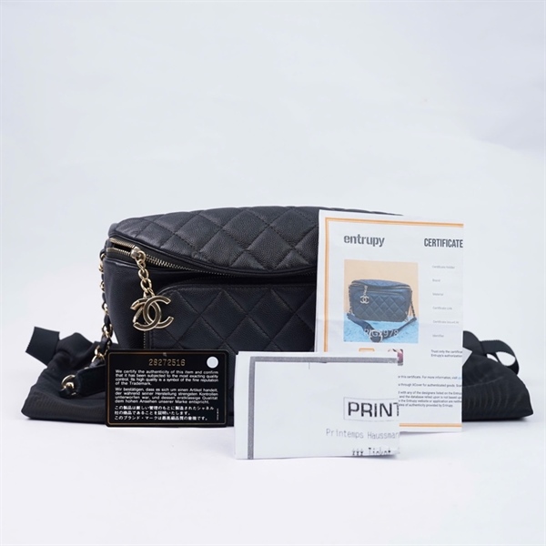 Túi Chanel Bumbag đen (28272516) sz23 KG+