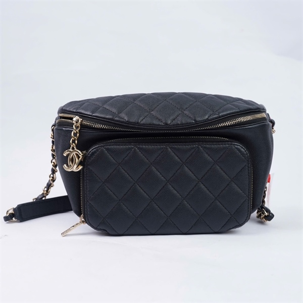 Túi Chanel Bumbag đen (28272516) sz23 KG+