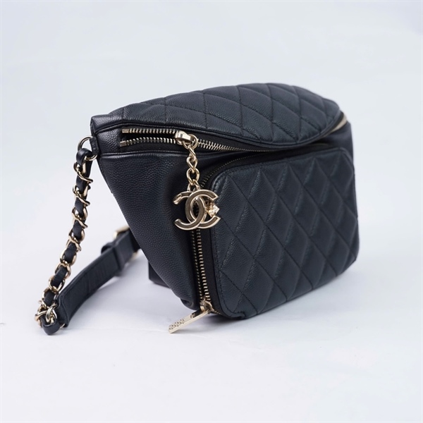 Túi Chanel Bumbag đen (28272516) sz23 KG+