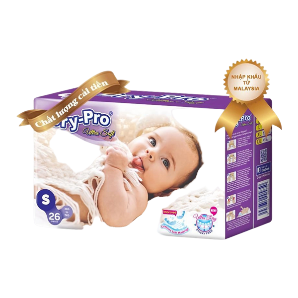 Tã Dán size S cho bé 3 đến 7 kg Drypro (G/26c)