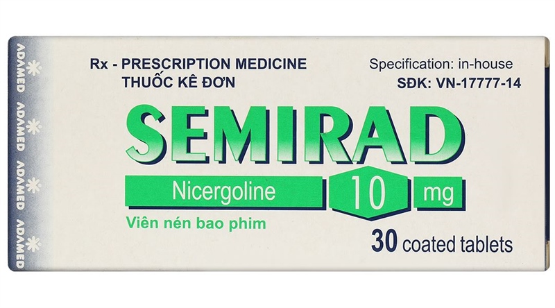 Semirad (Nicergoline 10mg) (H*3vỉ*10viên) - Balan - Bắc Ninh