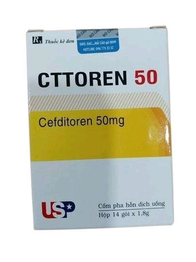 CTTOREN50 (Cefditoren 50mg) (Hộp 14 gói) - US pharma
