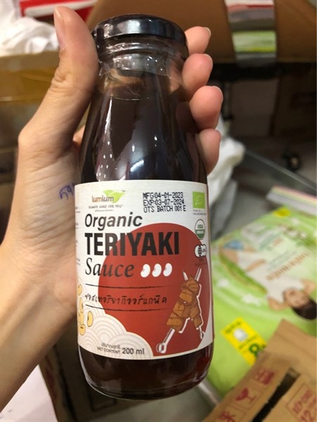 Sốt Teriyaki hữu cơ Lumlum 200ml 1Y+