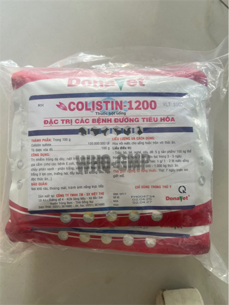 GMP-Colistin-1200 100g (tiêu chảy, phân xanh, phân trắng)