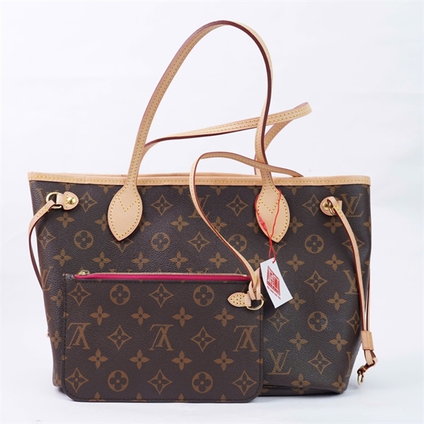 Túi LV Neverfull hoa nâu kèm ví sz28-35 KG+