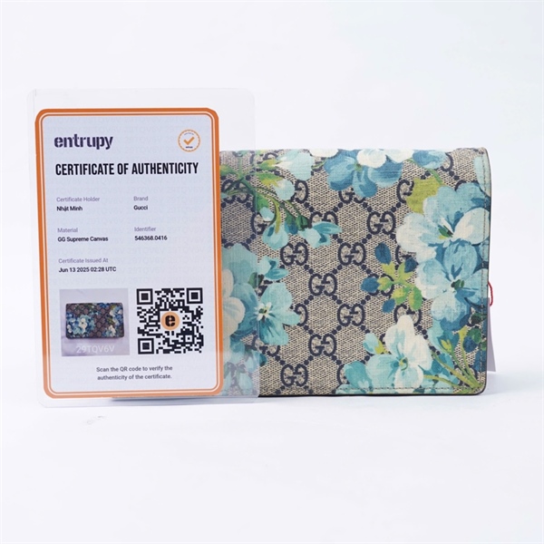 Túi GG xám in hoa xanh (546368-0416) sz20 KG+