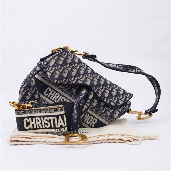 Túi Dior Saddle xanh (5O-MA-0241) sz25 KG+