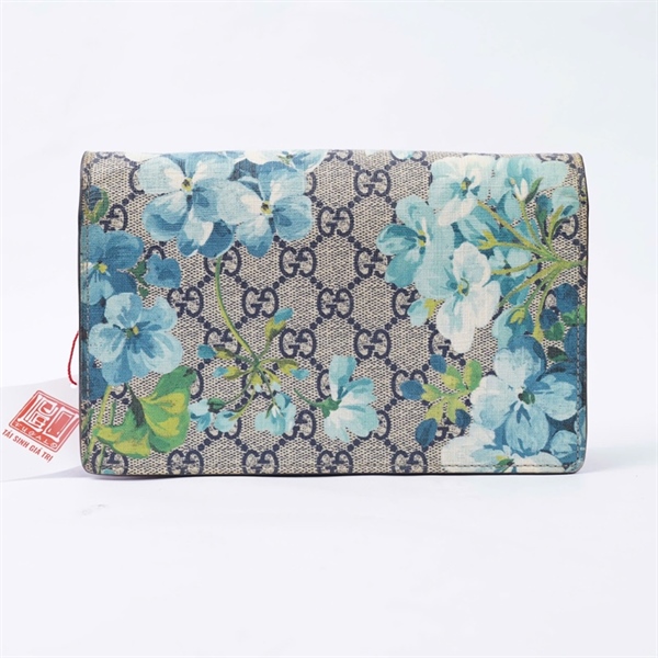 Túi GG xám in hoa xanh (546368-0416) sz20 KG+