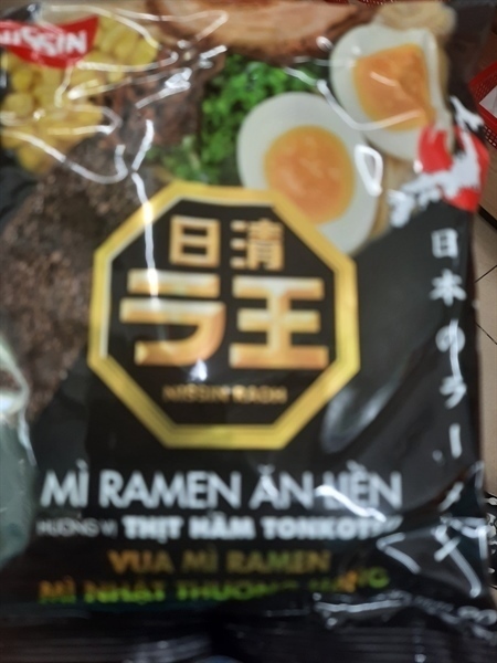 Nissin raoh- mì Ramen ăn liền Hương vị thịt hầm tonkotsu