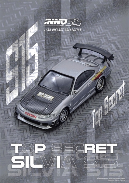 [SGTVN] Inno64 1:64 TOP SECRET SILVIA (S15) Silver (IN64-S15TS-SIL)