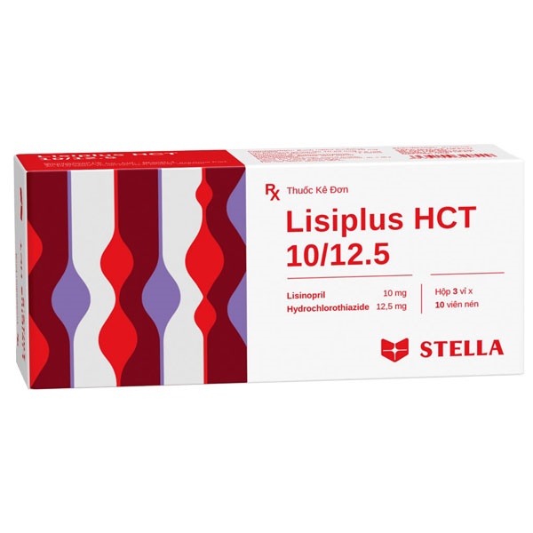 Lisiplus HCT 10/12.5 (H*3vỉ*10viên) - CTTNHH Liên doanh Stellapharm/Chi nhánh