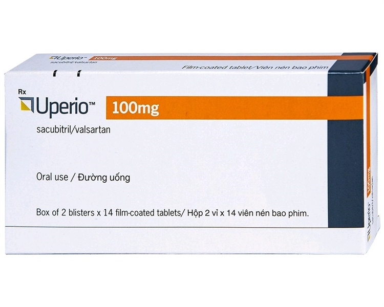Thuốc Uperio 100mg Novartis điều trị suy tim (2 vỉ x 14 viên)