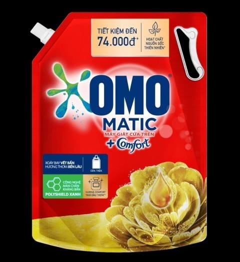 Nước giặt OMO cửa trên túi 3,6kg nước hoa