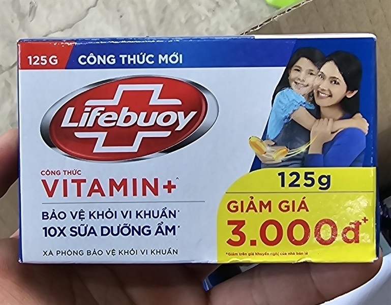 Xà bông cục Lifebuoy Sữa dưỡng ẩm 125g