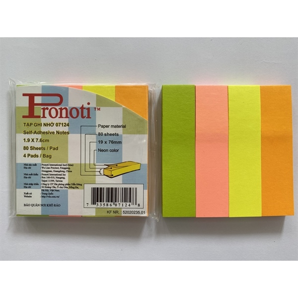 Giấy note 4 màu 3x3 Pronoti