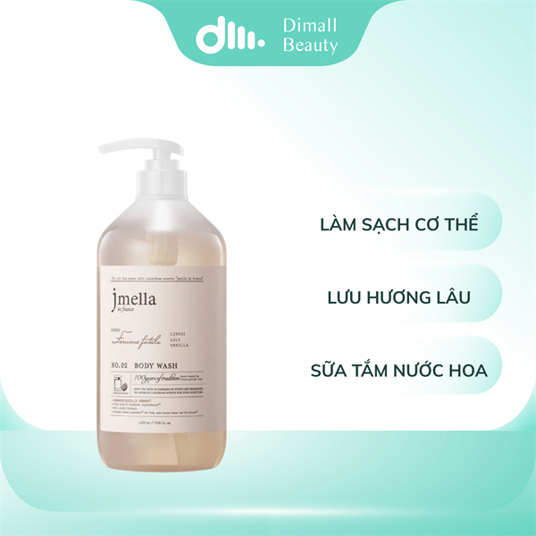 Sữa Tắm Dưỡng Ẩm Hương Nước Hoa Jmella No.02 1000ml