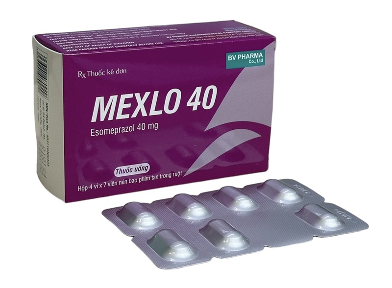 Mexlo 40 (Esomeprazole 40mg) (Hộp 4 vỉ x 7 viên) - BV Pharma