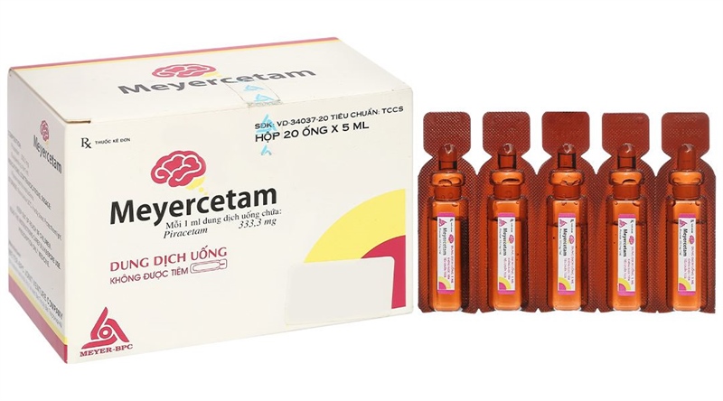 Meyercetam (Piracetam) (Hộp 20 ống x 10ml) - Meyer-BPC