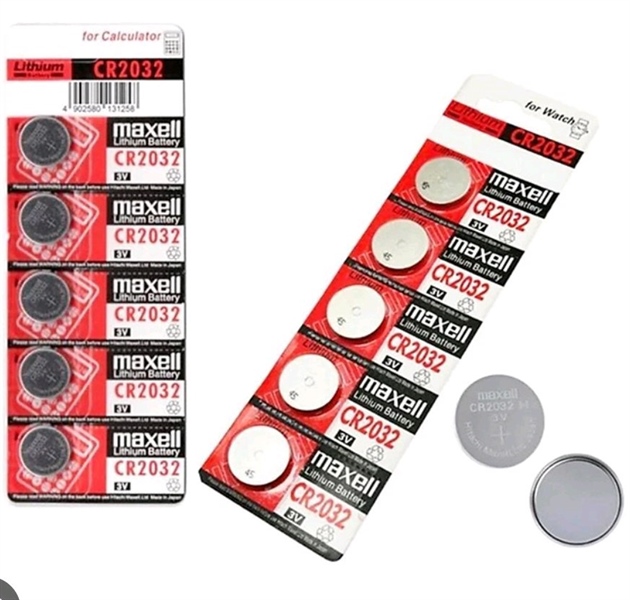 Pin Maxell CR 2032 (Vỉ*5viên) (Cho máy đo đường huyết và nhiệt kế đo tai đo trán) - Japan