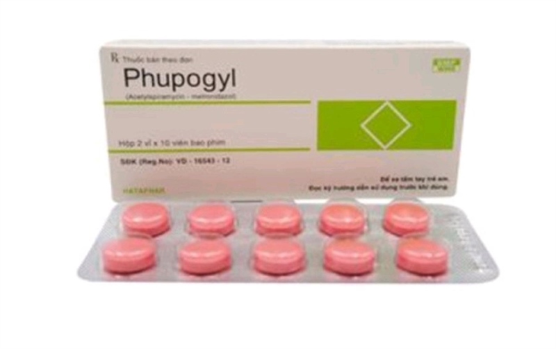 Phupogyl (Acetylspiramycin-metronidazol) (H*2vỉ*10viên) - Hà Tây
