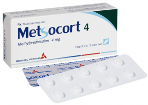 Metsocort 4 (Methylprednisolon 4mg) (Hộp 3 vỉ x 10 viên) - Rousell VN