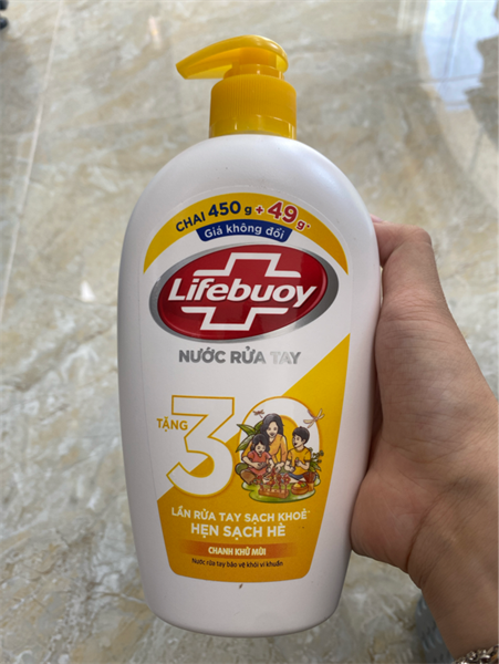 Rửa tay Lifebouy Chanh khử mùi 499g/12 chai