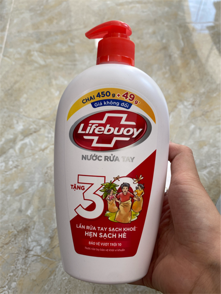Rửa tay Lifebouy bảo vệ vượt trội 10 499g/12 chai