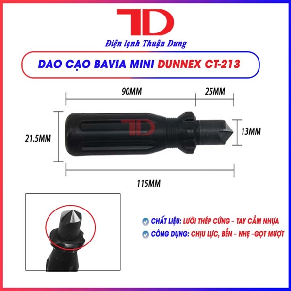 Cây cạo bavia ống đồng DUNNEX CT-213, màu đen, lưỡi dao 90 độ, lưỡi dao 2-10mm (Thùng 100 cái)