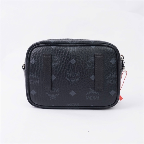 Túi MCM đeo chéo đen kèm charm thỏ sz17 KG+