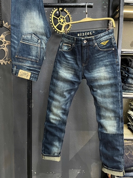 Jean Dài -Selvedge Denim Disol- A8807 xanh đậm was trơn