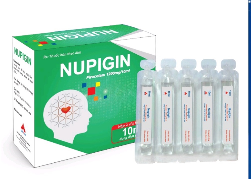 Piracetam 1200mg/10ml (NUPIGIN) (Hộp 2 vỉ x 5 ống x 10ml) - CPC 1 HN