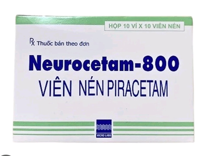 Piracetam 800mg (Neurocetam - 800) (H*10vỉ*10viên) - India