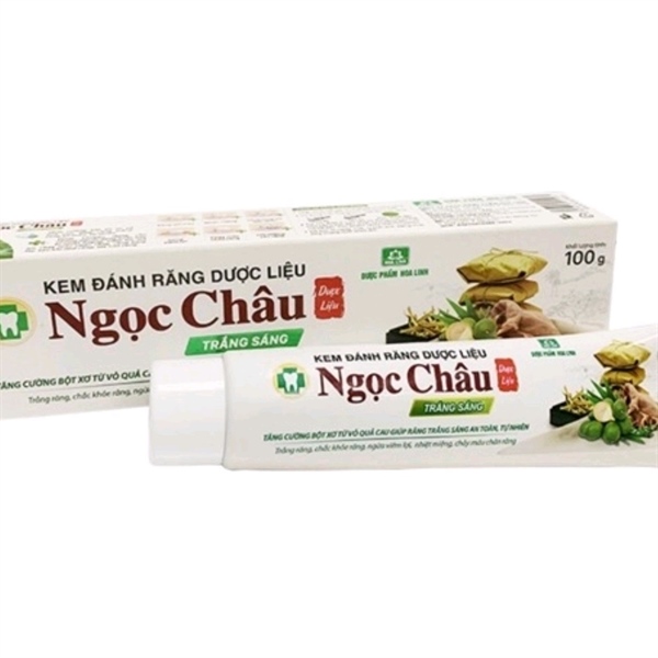 Kem đánh răng Ngọc Châu trắng sáng 100g - Hoa Linh
