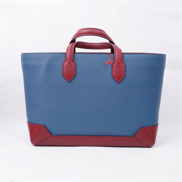 Túi Hermes Tote xanh viền đỏ stamp-X(2016) sz30 KG+