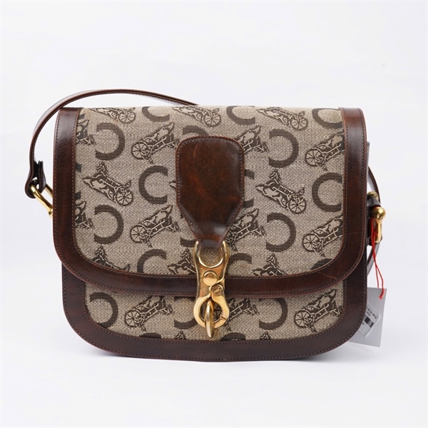 Túi Celine nâu khóa vàng sz22 (HN) KG+