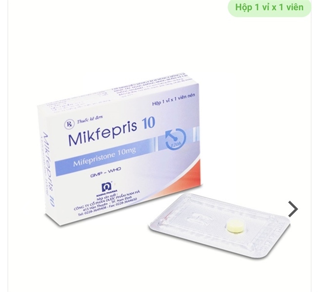 Mikfepris 10 hộp 1 viên ngừa thai khẩn cấp