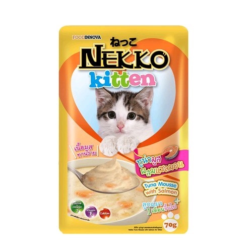 Pate Nekko Kitten Mèo con vị Cá ngừ & Cá hồi 70g