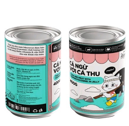 Pate lon Meowcat vị Cá ngừ & Cá thu 400g